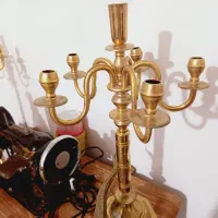 شمعدون قدیمی برنز روکش طلا|کلکسیون اشیاء عتیقه|اهواز, ۳۰ متری|دیوار