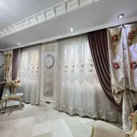 پرده با حریر و قاب در حد نو