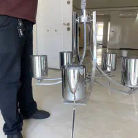 لوستر ۵ شاخه استیل سالم|لوستر و چراغ آویز|تهران, جمال‌زاده|دیوار
