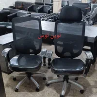 صندلی اداری پشت توری مبل اداری نیم ست (نوین توس)