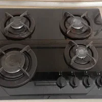 گاز ۴ شعله اخوان شیشه ای کاملا سالم