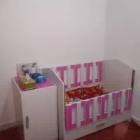 تخت و کمد کودک تم صورتی