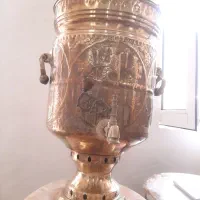 سماور برنجی سنگین وزن طرحدار هخامنشی انتیک نو