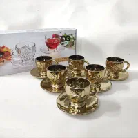 ظروف بلور طلایی تک فروشی به قیمت عمده|ظروف سرو و پذیرایی|کرمان, |دیوار