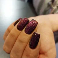 کاشت ناخن ترمیم ناخن ژلیش لمینت بنفشه