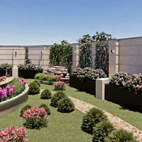 اجرای حیاط و ورودی ویلا