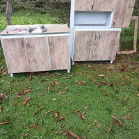 کابینت فلزی با دو عدد سینگ