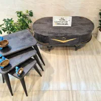 میز جلومبلی۴تکه طرح خطی عسلی جلو مبلی تمام وکیوم|مبلمان خانگی و میز عسلی|مشهد, خواجه ربیع|دیوار