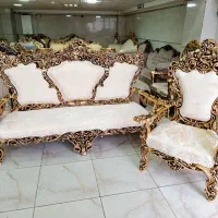 مبل سلطنتی شاه نشین پرکار بشرط چوب مبلمان میلاد