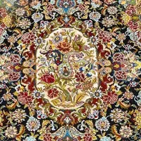 فرش دستباف تبریز زرع نیم سالاری چله گل کف ابریشم|فرش|مشکین‌دشت, |دیوار