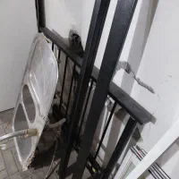 تشک دونفره همراه باتخت فلزی|تشک تختخواب|رشت, جهاد|دیوار