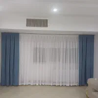 شال آبی طوسی