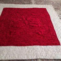 لحاف نونو داخل بارالیاف با رویه مخمل باملحفه نو|رختخواب، بالش، پتو|نوشهر, |دیوار