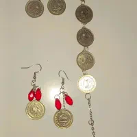 دستبند وگوشواره سکه ای