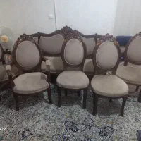 مبل ۸ نفره کلاسیک چوب گردو|مبلمان خانگی و میز عسلی|صباشهر, |دیوار