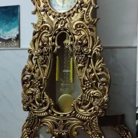 ساعت ایستاده منبت تمام چوب