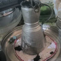 مشربه و مجمع زیرش  مسی  روسی خیلی قدیمی