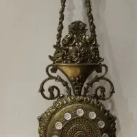 ساعت دیواری برنجی قدیمی سنگین 4کیلو