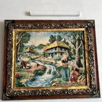 تابلو فرش دستبافت مرینوس ابریشم|تابلو فرش|پرند, فاز ۱|دیوار