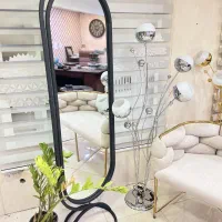 آیینه قدی ایستاده گردون چرخشی پایه دار استیل طلایی|آینه|آفتاب, |دیوار