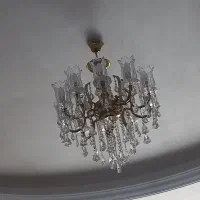 لوستر ۱۰ شاخه برنج|لوستر و چراغ آویز|باغستان, |دیوار