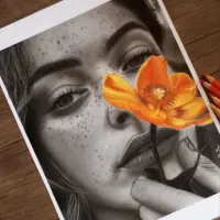 سفارش حرفه ای چهره سیاه قلم|تابلو، نقاشی، عکس|قم, نیروگاه|دیوار