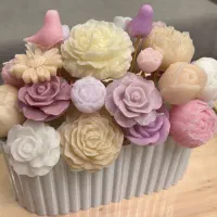 باکس گل با شمع