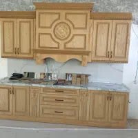 سه متر کابینت روکش چوب