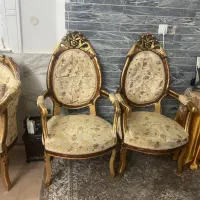 مبلمان ۹ نفره استیل به همراه میز جلو مبلی و عسلی|مبلمان خانگی و میز عسلی|محلات, |دیوار