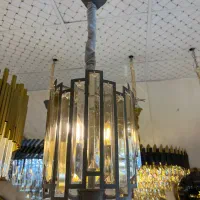 لوستر مدرن اکولایزر ۱۰ شعله کریستال|لوستر و چراغ آویز|تهران, نیروی هوایی (پیروزی)|دیوار