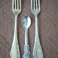 قاشق وچنگال دوره قاجار|کلکسیون اشیاء عتیقه|اسلامشهر, شهرک واوان|دیوار