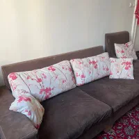 مبل هفت نفره  تشک دوبل و وبترین تمام mdf
