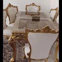 میزوصندلی نهار خوری سلطنتی|میز و صندلی غذاخوری|مشهد, حضرت حجت|دیوار