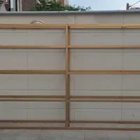 قفسه آهنی چهارعددبفروش میرسدباقوطی40وطبقات ام دی ف|کتابخانه، شلف، قفسههای دیواری|شریفآباد, |دیوار