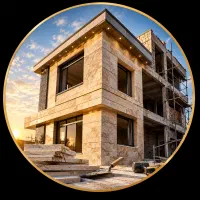 سنگ کاری نما سرامیک و کابینت