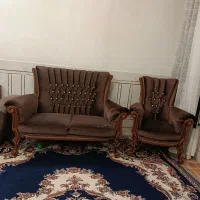 مبلمان 9نفره چوب گردو|مبلمان خانگی و میز عسلی|خمینی‌شهر, |دیوار