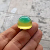 عقیق سبز لامپی فوق العاده زیبا و تیغ آب