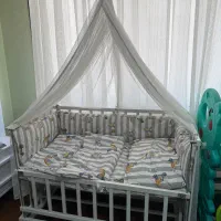 تخت/گهواره کنار مادر تمام چوبی|تخت و صندلی بچه|شیراز, تاچارا|دیوار