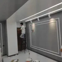 نقاش . نقاشی ساختمان . رنگ کار . کاغذ دیواری|خدمات پیشه و مهارت|مشهد, فرهنگیان (شهرک غرب)|دیوار