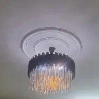 لوستر فلزی کریستالی