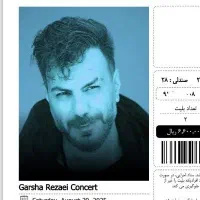 بلیت کنسرت گرشا رضایی 2عدد تالار حافظ