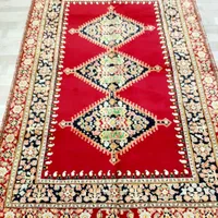 قالیچه سه متری کف ساده قرمز  رنگ طبیعی گل ابریشم|فرش|تهران, حر|دیوار