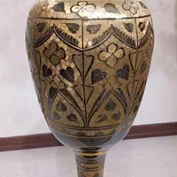 گلدان برنجی قلم طرح گل|صنایع دستی و سایر لوازم تزئینی|تهران, خاک سفید|دیوار