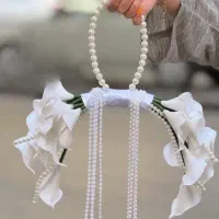 دسته گل عروس و کلی اکسسوری خفن