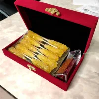 ظرف کریستال ۳۰۰ کف طلایی نبات درجه یک