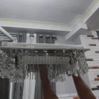 لوستر سقفی کریستالی سه حالته ریموت دار|لوستر و چراغ آویز|اندیشه, شهرک مریم|دیوار