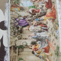 تابلو فرش دست بافت تاج گزاری حضرت سلیمان