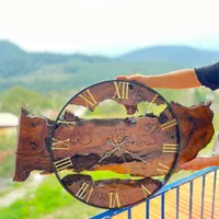 روستیک   چوبی دست‌ساز|ساعت دیواری و تزئینی|کرج, حسین‌آباد|دیوار
