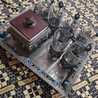 اینه ومیز کنسول برنز و ترازو .. .|بوفه، ویترین، کنسول|ساوه, |دیوار