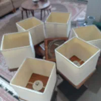ی عدد لوستر شش شاخه ب همراه سه عدد لوستر اشپزخانه
